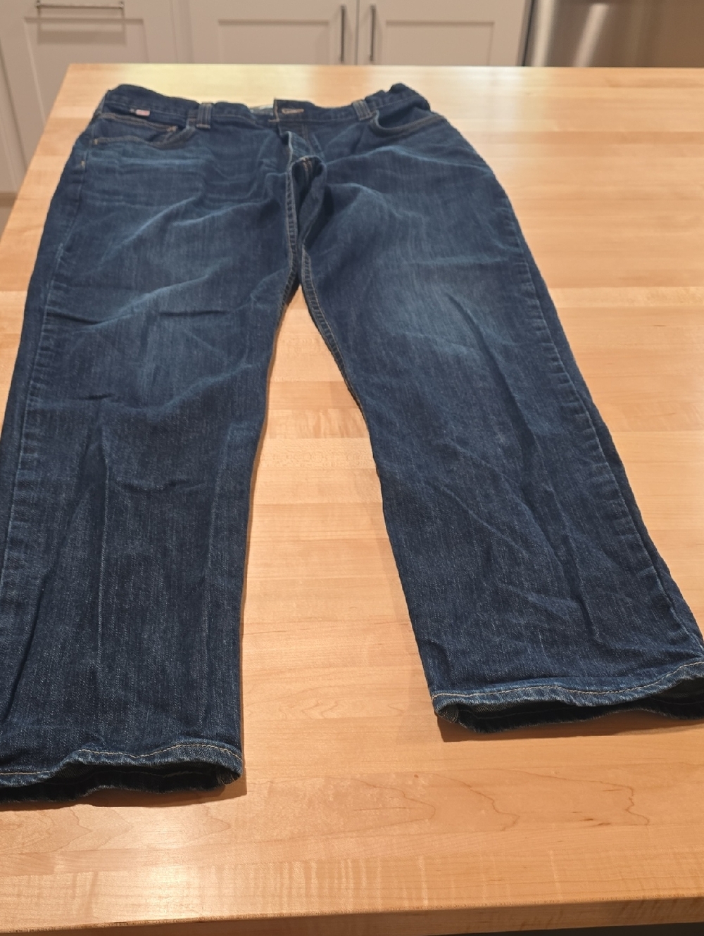 Carharrt FR Men's Dark Blue Relaxed Fit Jeans 38x34